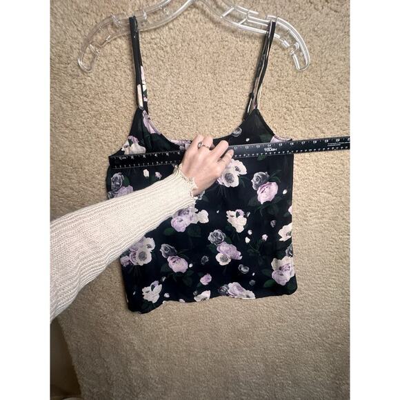 EQUIPMENT‎ Layla 100% Silk Dark Floral Camisole Tank Womens S P Layer Whimsigoth - Picture 8 of 14